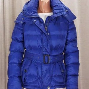Authentic Burberry Brit royal blue puffer jacket